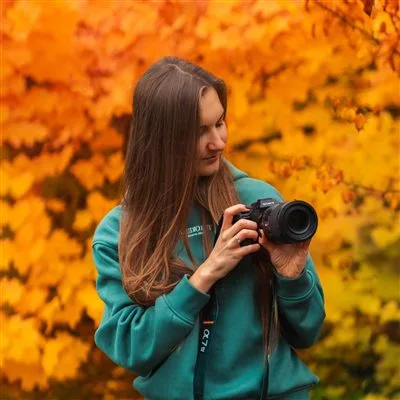 Kristine with her Sony camera